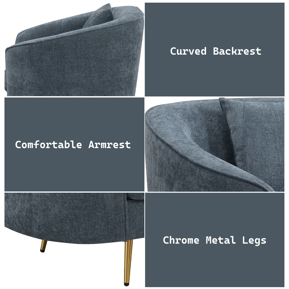 Nakendra Gray Chair W/Pillow - Ornate Home