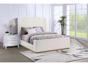 Nala Cream Eastern King Upholstered Sleigh Bed - Ornate Home