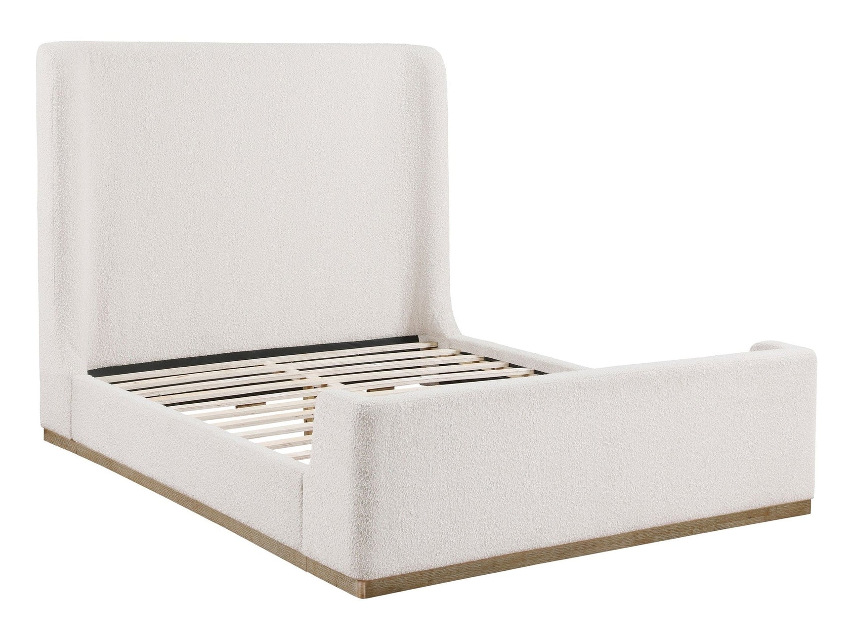 Nala Cream Queen Upholstered Sleigh Bed - Ornate Home