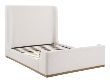 Nala Cream Queen Upholstered Sleigh Bed - Ornate Home