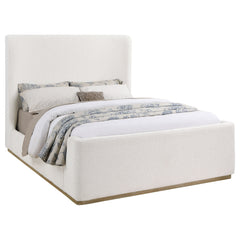 Nala Cream Queen Upholstered Sleigh Bed - Ornate Home