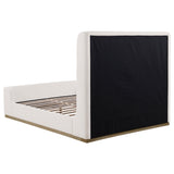 Nala Cream Queen Upholstered Sleigh Bed - Ornate Home