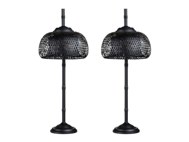 Nalla Black Buffet Lamp (Set of 2) - Ornate Home