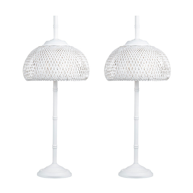 Nalla White Buffet Lamp (Set of 2) - Ornate Home