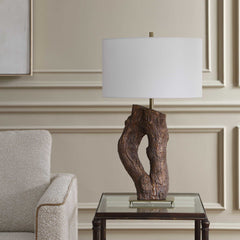 Namath Brown Wood Table Lamp - Ornate Home