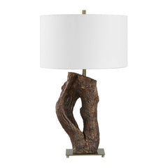 Namath Brown Wood Table Lamp - Ornate Home