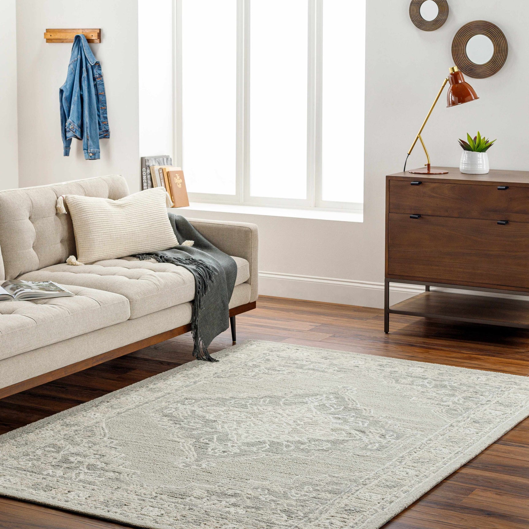 Nani Gray Wool Blend Area Rug - Clearance - Ornate Home
