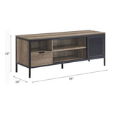 Nantan Oak TV Stand - Ornate Home