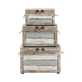 Nantucket Brown/Blue 3-Piece Trunks - Ornate Home