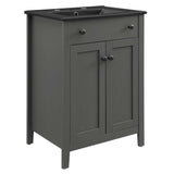 Nantucket Gray/Black 24" Bathroom Vanity - Ornate Home