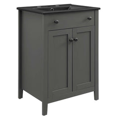 Nantucket Gray/Black 24" Bathroom Vanity - Ornate Home