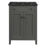 Nantucket Gray/Black 24" Bathroom Vanity - Ornate Home