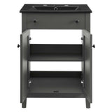 Nantucket Gray/Black 24" Bathroom Vanity - Ornate Home