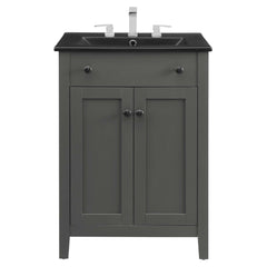 Nantucket Gray/Black 24" Bathroom Vanity - Ornate Home