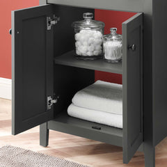 Nantucket Gray/Black 24" Bathroom Vanity - Ornate Home
