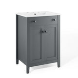 Nantucket Gray/White 24" Bathroom Vanity - Ornate Home