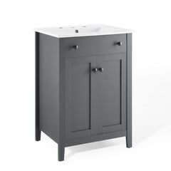 Nantucket Gray/White 24" Bathroom Vanity - Ornate Home
