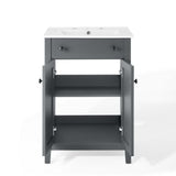 Nantucket Gray/White 24" Bathroom Vanity - Ornate Home