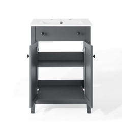 Nantucket Gray/White 24" Bathroom Vanity - Ornate Home