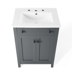 Nantucket Gray/White 24" Bathroom Vanity - Ornate Home