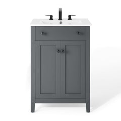 Nantucket Gray/White 24" Bathroom Vanity - Ornate Home