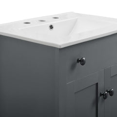 Nantucket Gray/White 24" Bathroom Vanity - Ornate Home