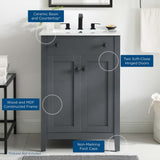 Nantucket Gray/White 24" Bathroom Vanity - Ornate Home