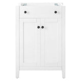 Nantucket White 24" Bathroom Vanity Cabinet (Sink Basin Not Included) - Ornate Home