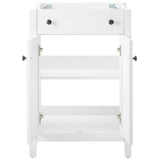 Nantucket White 24" Bathroom Vanity Cabinet (Sink Basin Not Included) - Ornate Home