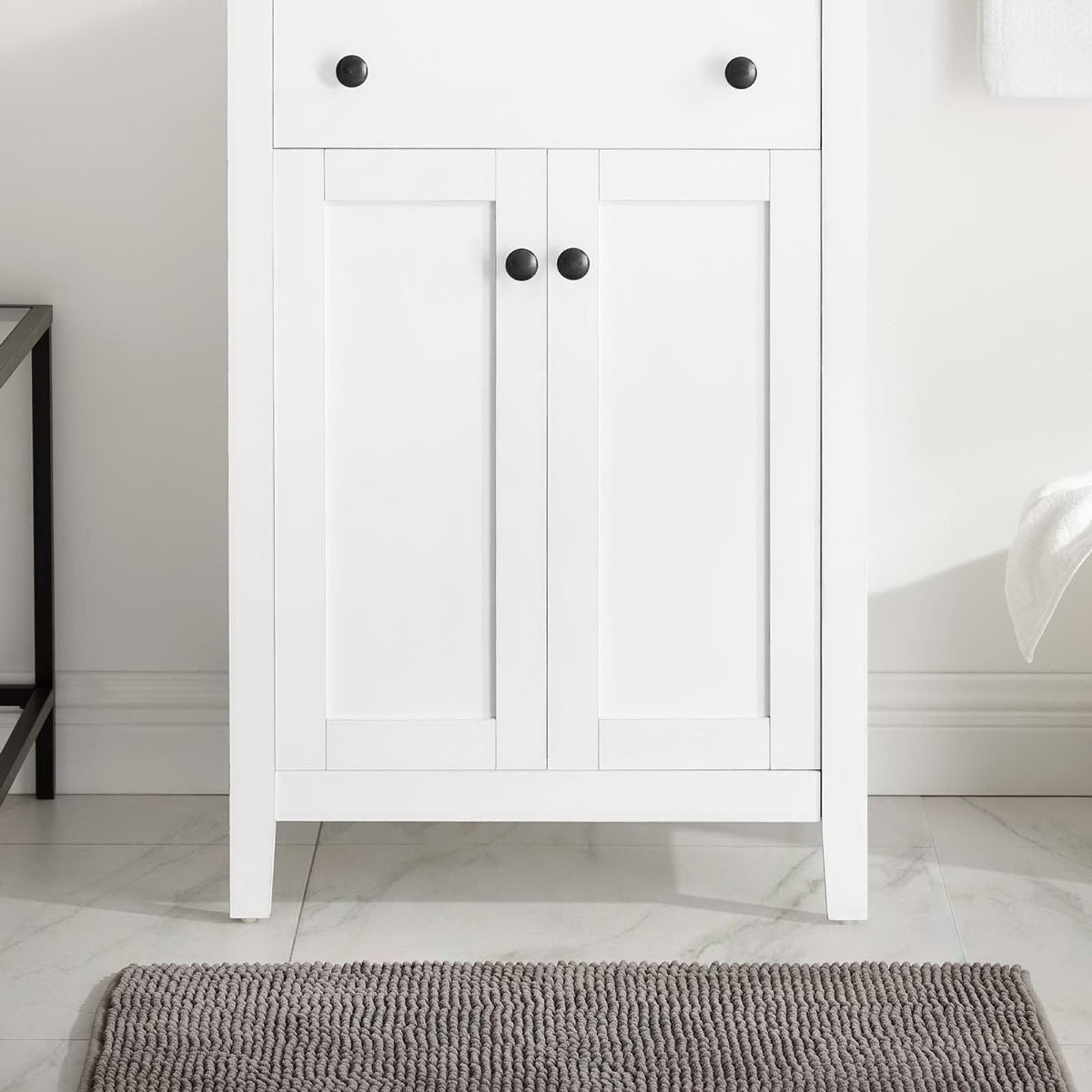 Nantucket White 24" Bathroom Vanity Cabinet (Sink Basin Not Included) - Ornate Home