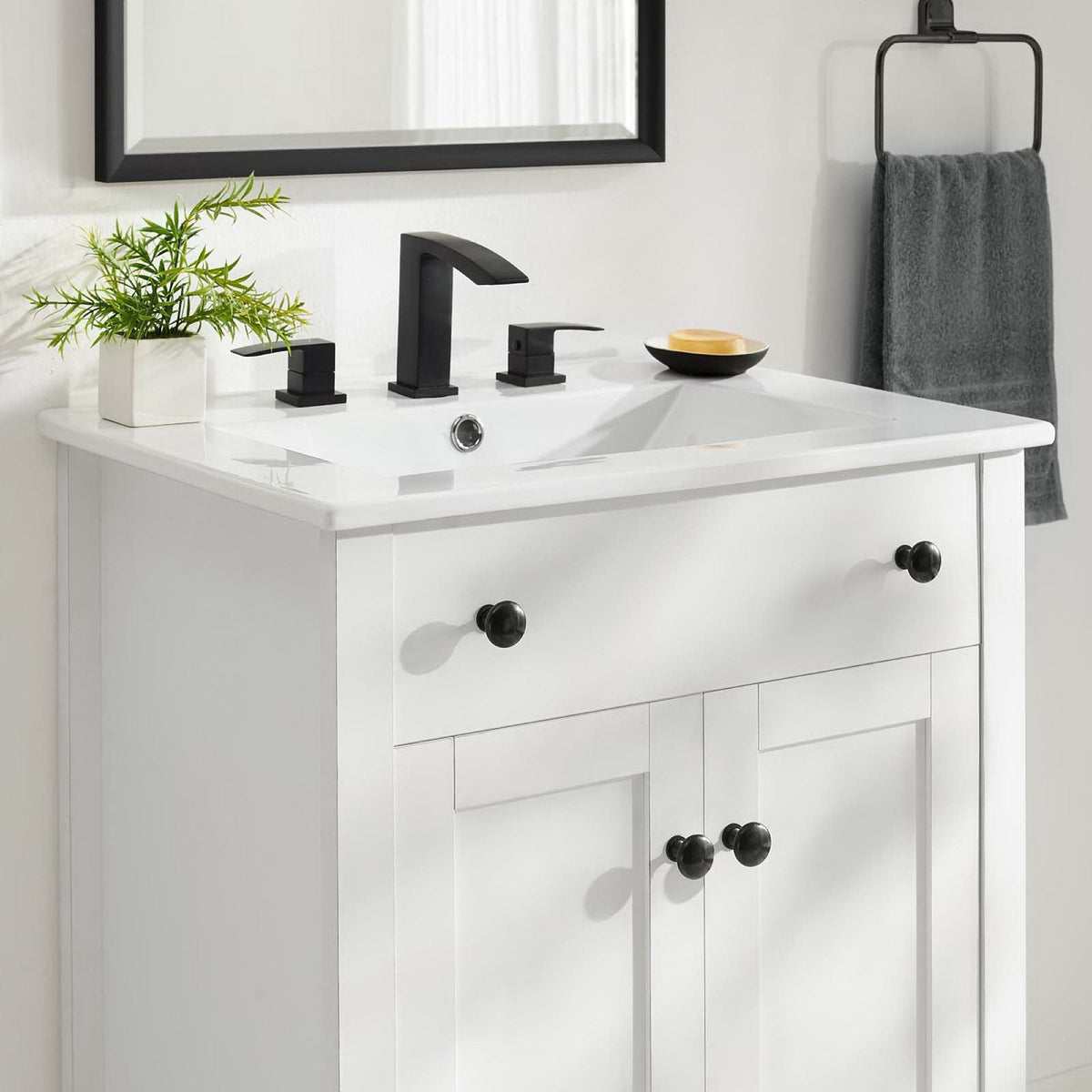 Nantucket White 24" Bathroom Vanity - Ornate Home