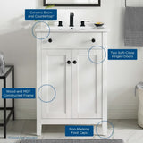 Nantucket White 24" Bathroom Vanity - Ornate Home