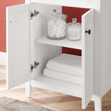 Nantucket White/Black 24" Bathroom Vanity - Ornate Home