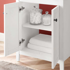 Nantucket White/Black 24" Bathroom Vanity - Ornate Home