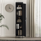 Naomi 15" Single Locker Storage Cabinet in Black - Ornate Home