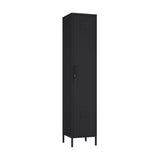 Naomi 15" Single Locker Storage Cabinet in Black - Ornate Home