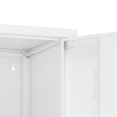 Naomi 15" Single Locker Storage Cabinet in White - Ornate Home