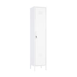 Naomi 15" Single Locker Storage Cabinet in White - Ornate Home