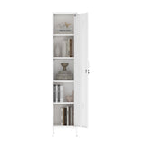 Naomi 15" Single Locker Storage Cabinet in White - Ornate Home