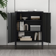 Naomi 31.5" Accent Cabinet in Black - Ornate Home