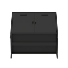 Naomi 31.5" Accent Cabinet in Black - Ornate Home