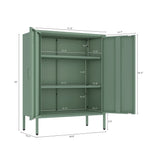 Naomi 31.5" Accent Cabinet in Green - Ornate Home