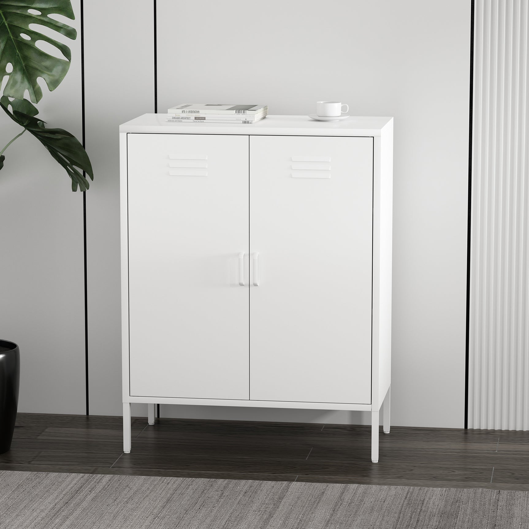 Naomi 31.5" Accent Cabinet in White - Ornate Home