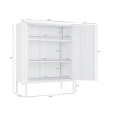 Naomi 31.5" Accent Cabinet in White - Ornate Home