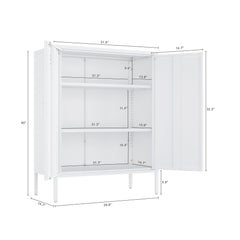 Naomi 31.5" Accent Cabinet in White - Ornate Home