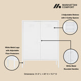 Naomi 31.5" Accent Cabinet in White - Ornate Home