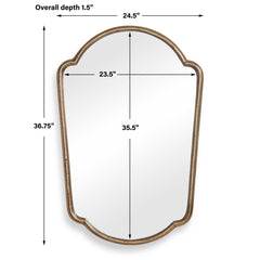 Naomi Antique Brass Mirror - Ornate Home