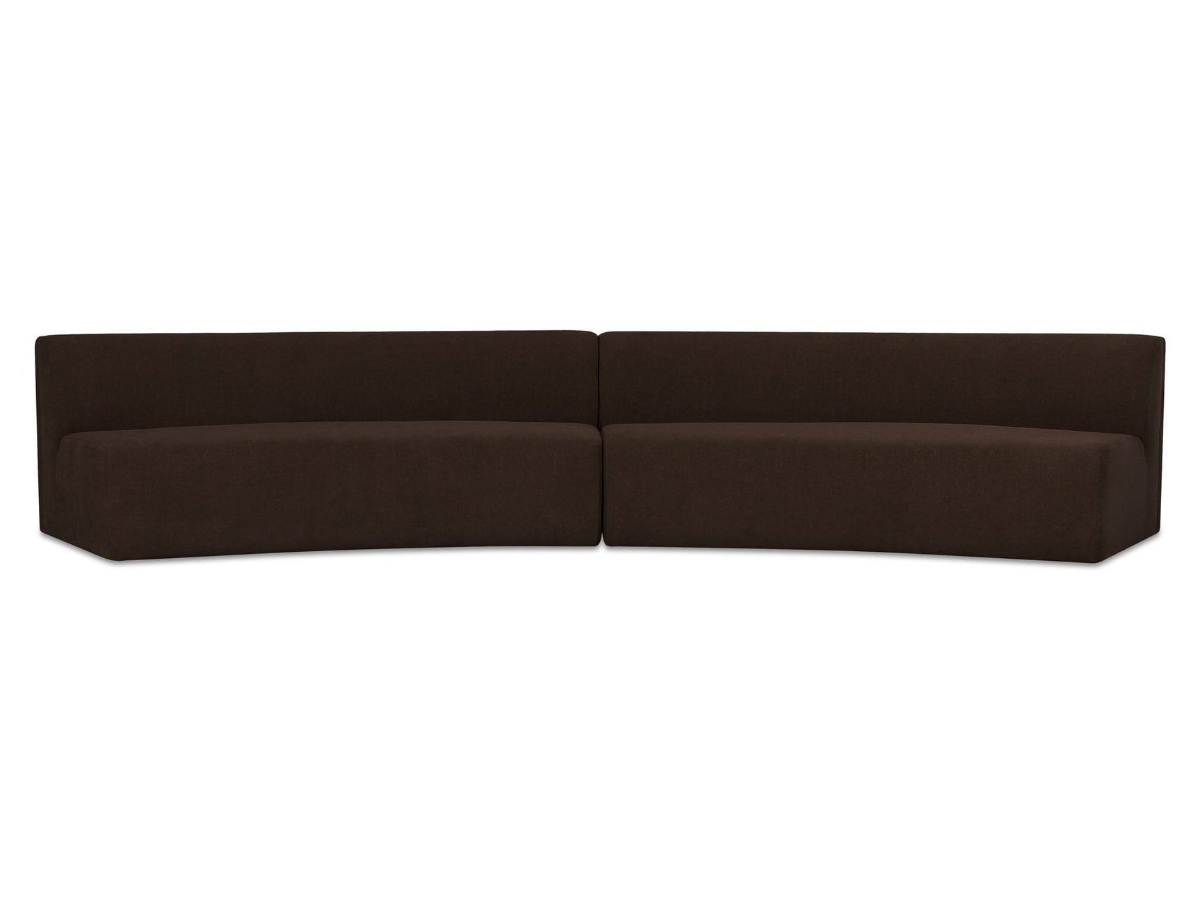 Naomi Dark Brown 2 Piece Concave Modular Sectional - Ornate Home