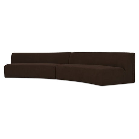 Naomi Dark Brown 2 Piece Concave Modular Sectional - Ornate Home