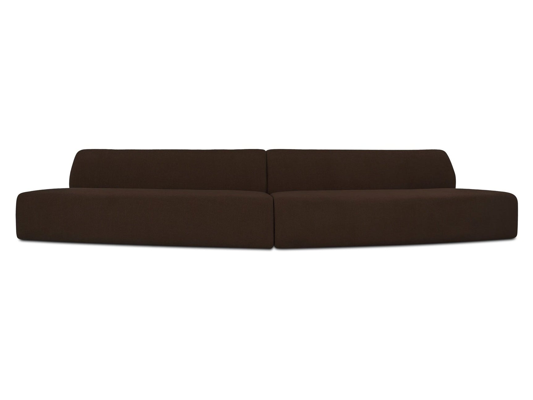 Naomi Dark Brown 2 Piece Convex Modular Sectional - Ornate Home